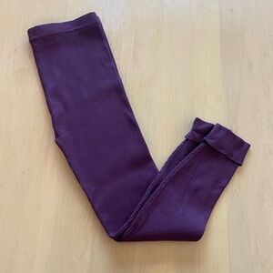 Vibrant Purple Stretch Leggings with Ankle Bow